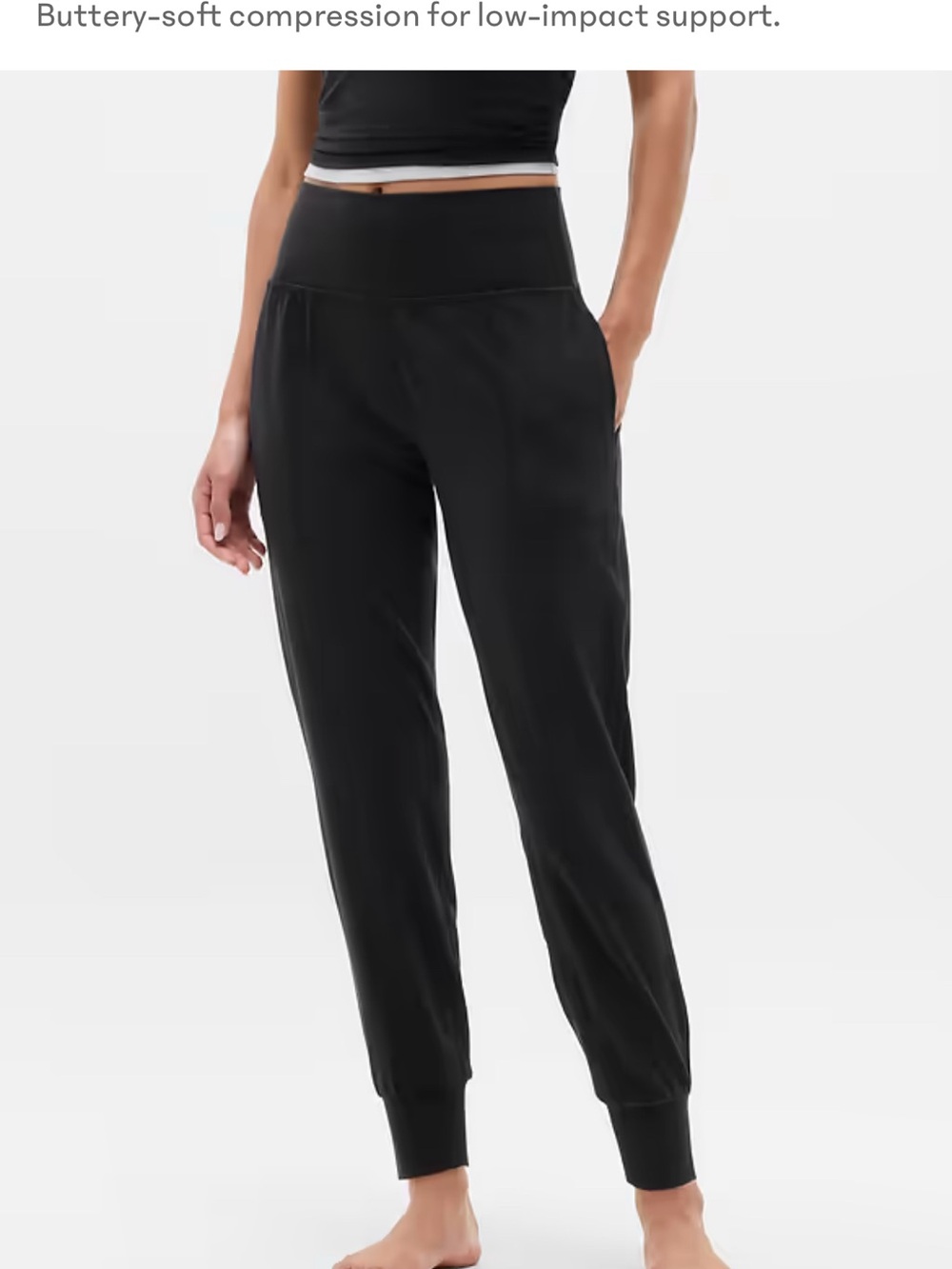 Athleta Black High-Rise Salutation Joggers